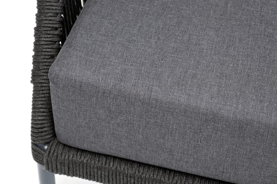 Кресло плетеное из роупа Мадрид темно-серое 4sis