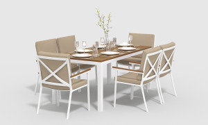 Обеденная группа Bella-2 180 бежевая Gardenini