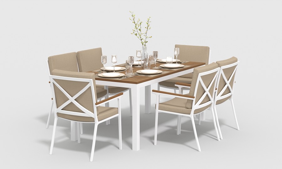 Обеденная группа Bella-2 180 бежевая Gardenini