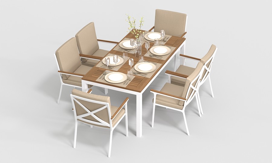 Обеденная группа Bella-2 180 бежевая Gardenini