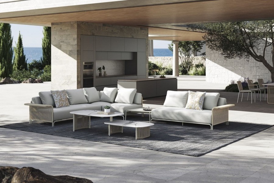 Трансформирующаяся лаунж-зона Мальдивы, соломенный 4sis