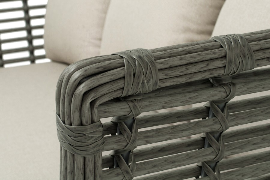 Диван из искусственного ротанга Валенсия, цвет серый 4sis