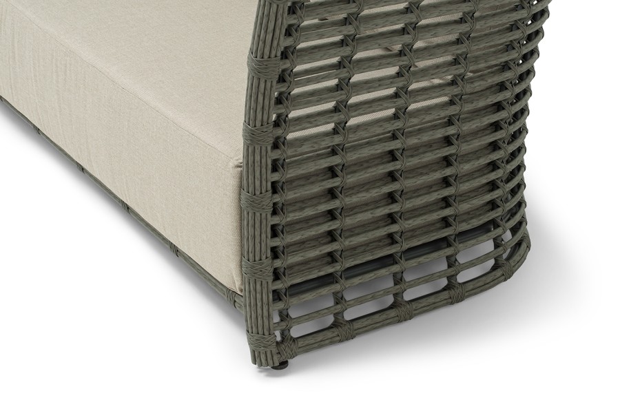 Диван из искусственного ротанга Валенсия, цвет серый 4sis