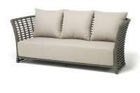 Диван из искусственного ротанга Валенсия, цвет серый 4sis