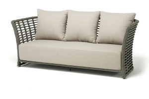 Диван из искусственного ротанга Валенсия, цвет серый 4sis