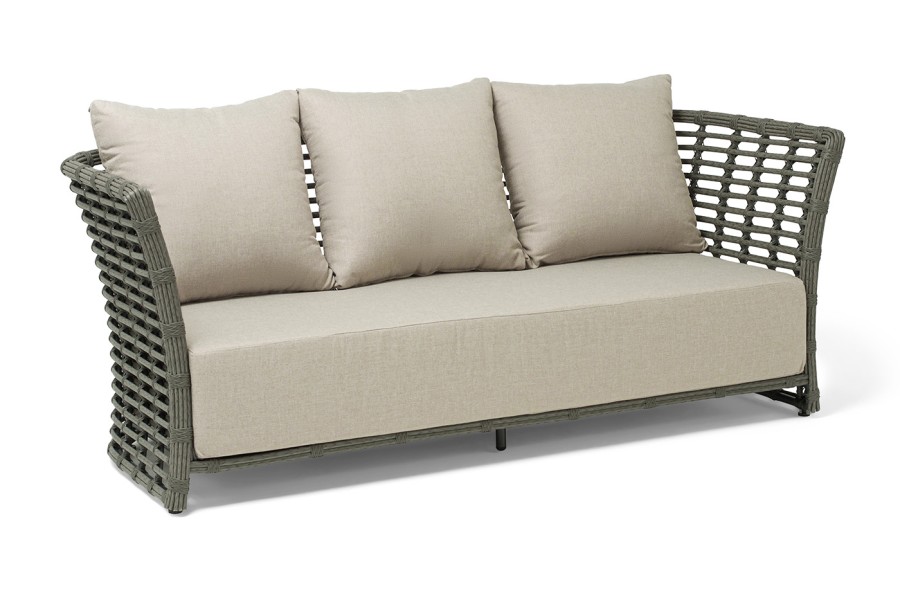 Диван из искусственного ротанга Валенсия, цвет серый 4sis