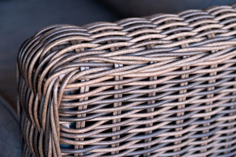 Диван двухместный из искусственного ротанга Кон Панна коричневый 4sis