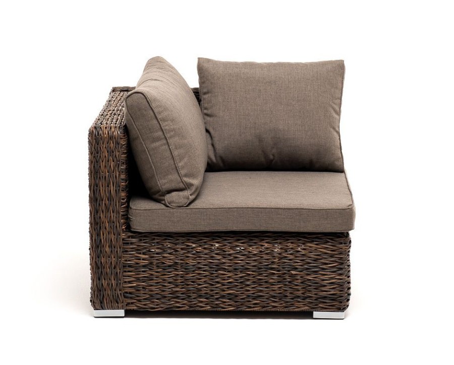 Модуль угловой с подушками Лунго гиацинт коричневый 4sis