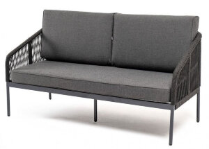 Диван двухместный из роупа Канны темно-серый 4sis