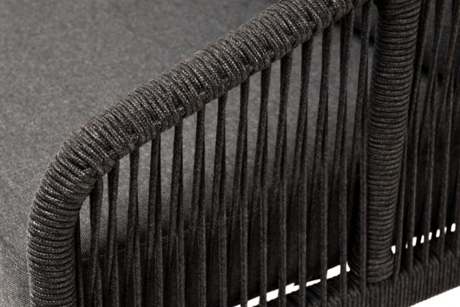 Диван двухместный из роупа Канны темно-серый 4sis