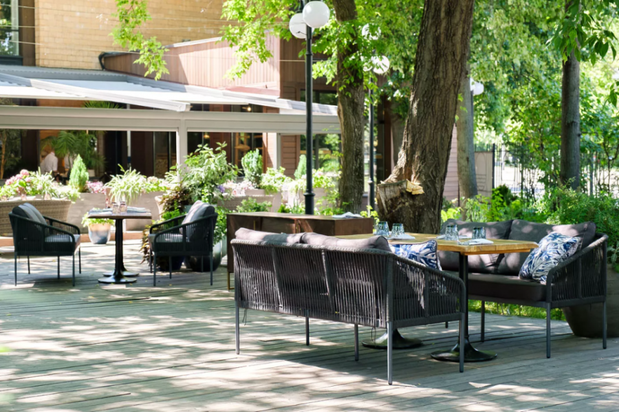 Диван двухместный из роупа Канны темно-серый 4sis