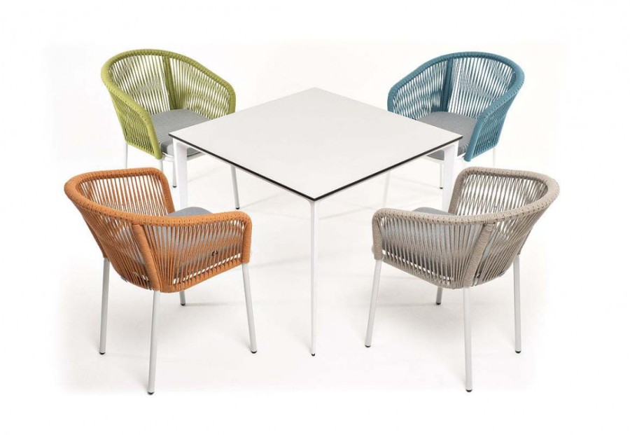 Обеденная группа Аркобалено на 4 персоны со стульями Марсель 4sis