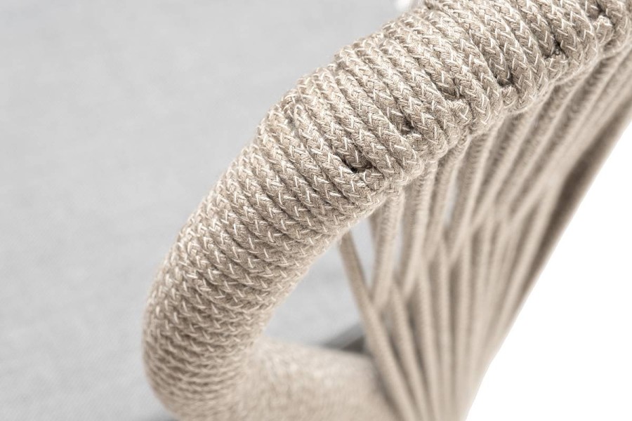 Плетеный стул Милан из роупа серый 4sis