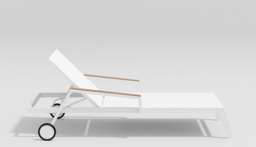 Шезлонг Sogno белый Gardenini