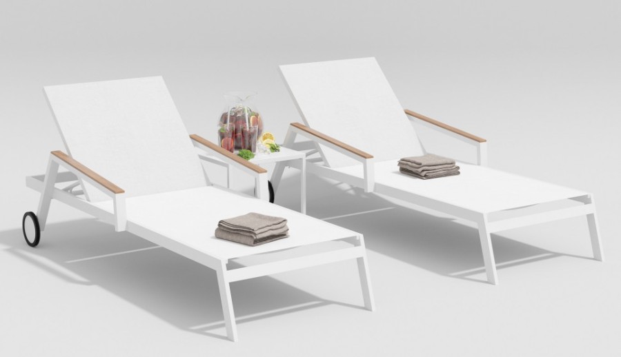 Шезлонг Sogno белый Gardenini