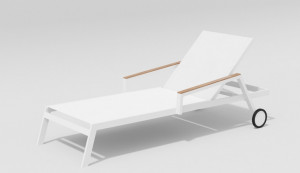 Шезлонг Sogno белый Gardenini Шезлонг Sogno белый Gardenini