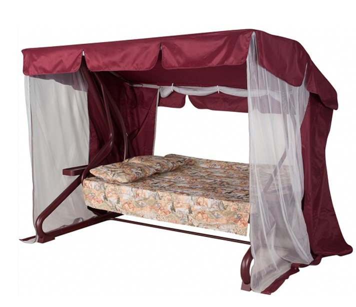 Садовые качели Капри бордовые Даметекс