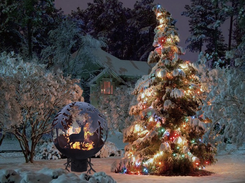 Уличный очаг сфера Таежный Лось Горыныч