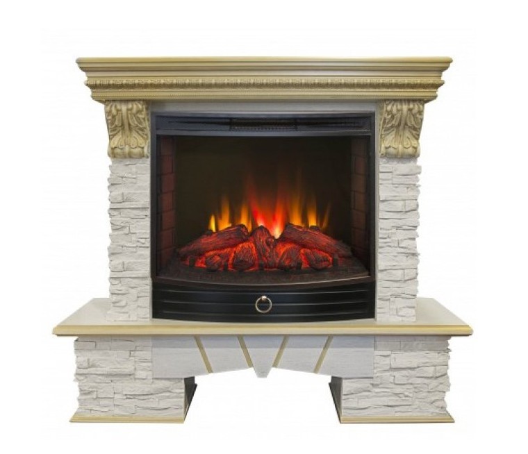 Электрокамин Rockland LUX 25,5 WT с Evrika 25,5 Garden