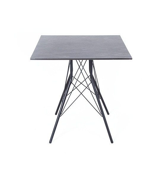 Интерьерный стол Конте из HPL квадратный 70, серый гранит