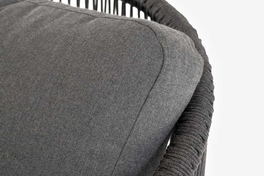 Кресло плетеное из роупа Верона темно-серое 4sis