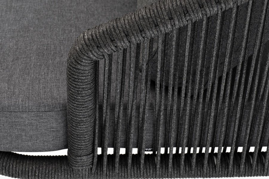 Кресло плетеное из роупа Верона темно-серое 4sis