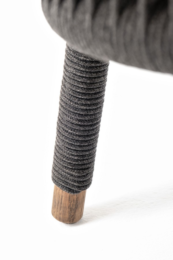 Кресло плетеное из роупа Верона темно-серое 4sis