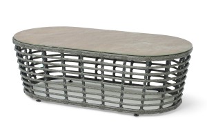 Журнальный столик из искусственного ротанга Валенсия, серый 4sis