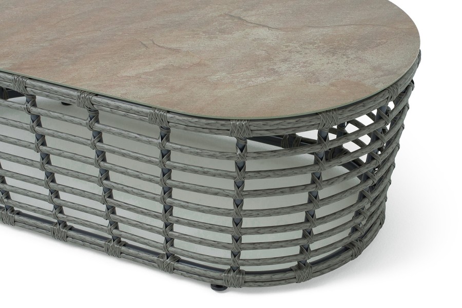 Журнальный столик из искусственного ротанга Валенсия, серый 4sis