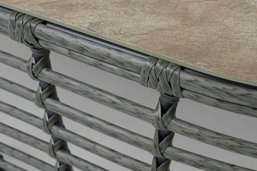 Журнальный столик из искусственного ротанга Валенсия, серый 4sis