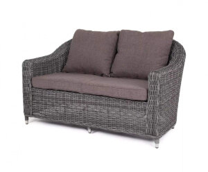 Диван двухместный из искусственного ротанга Кон Панна серый 4sis
