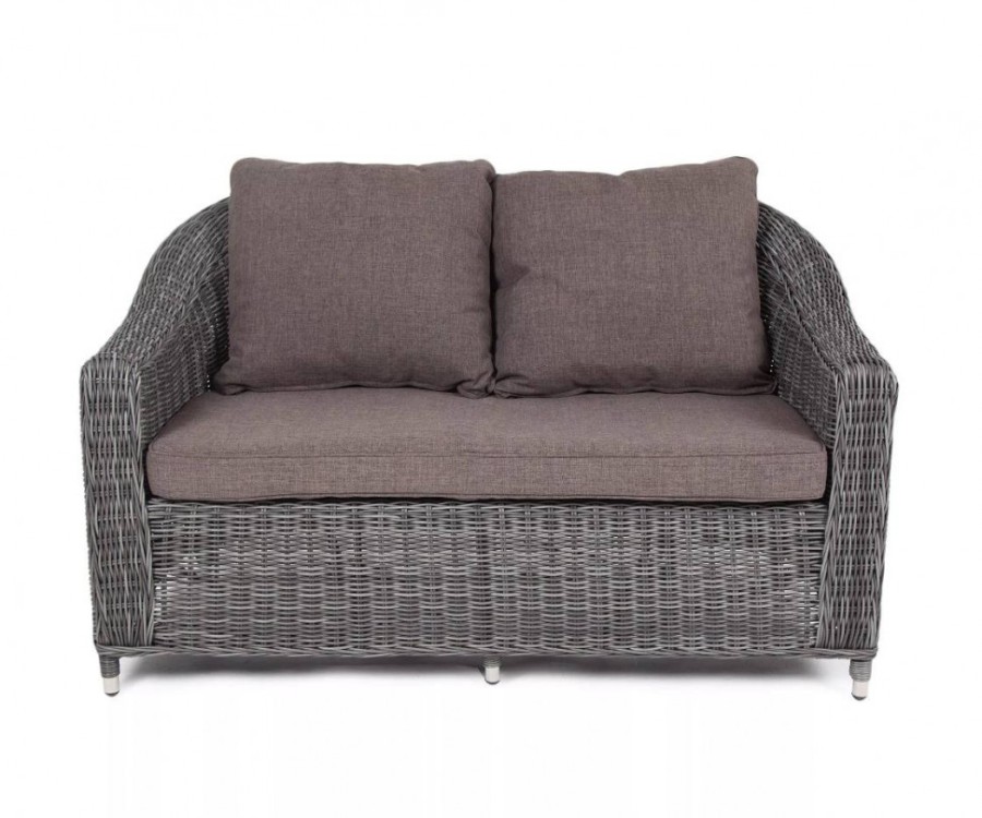 Диван двухместный из искусственного ротанга Кон Панна серый 4sis