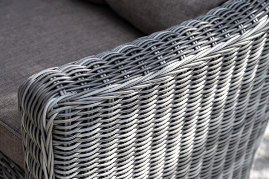 Диван двухместный из искусственного ротанга Кон Панна серый 4sis