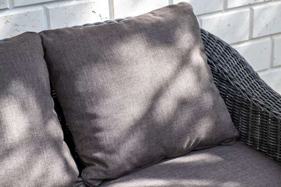 Диван двухместный из искусственного ротанга Кон Панна серый 4sis