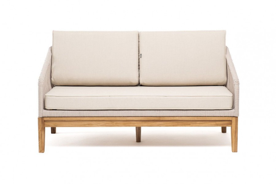 Диван двухместный из роупа Канны, основание из из дуба, бежевый 4sis