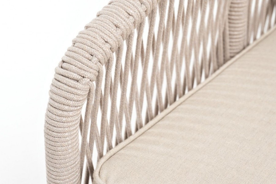 Диван двухместный из роупа Канны, основание из из дуба, бежевый 4sis