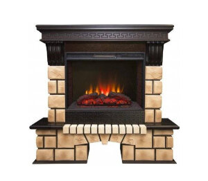 Электрокамин Stone Brick 25,5 AO с Evrika 25,5  Garden