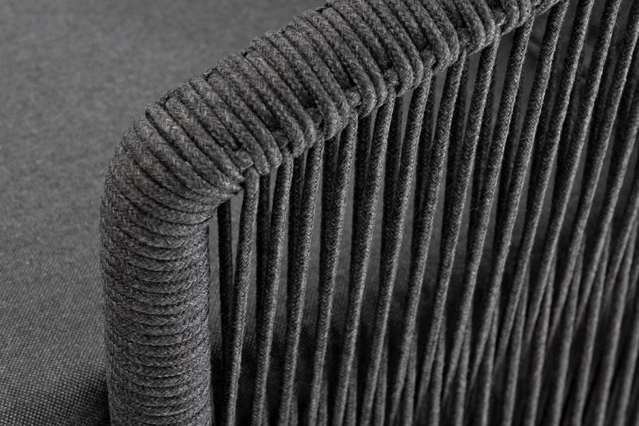 Диван 3-местный плетеный из роупа Верона темно-серый 4sis