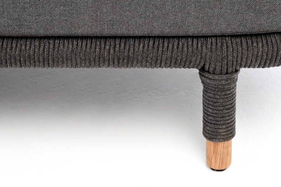 Диван 3-местный плетеный из роупа Верона темно-серый 4sis