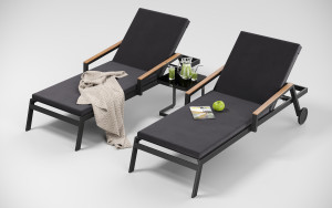 Шезлонг Sogno S серый Gardenini