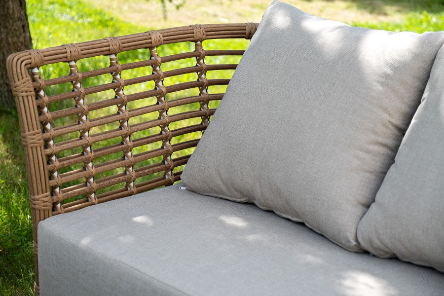 Лаунж-зона из искусственного ротанга Валенсия, цвет соломенный 4sis