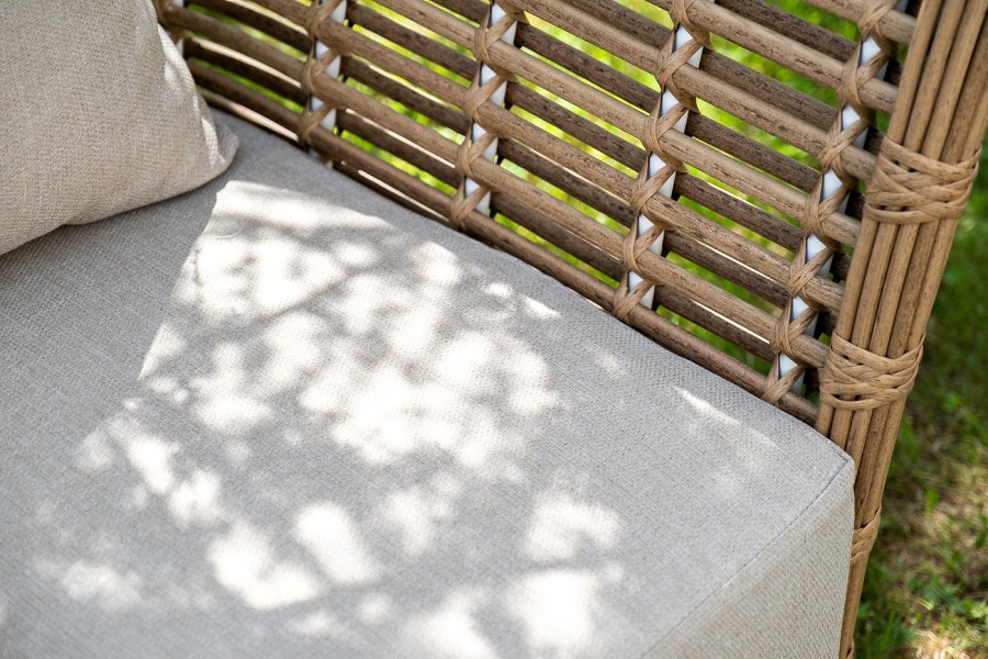 Лаунж-зона из искусственного ротанга Валенсия, цвет соломенный 4sis