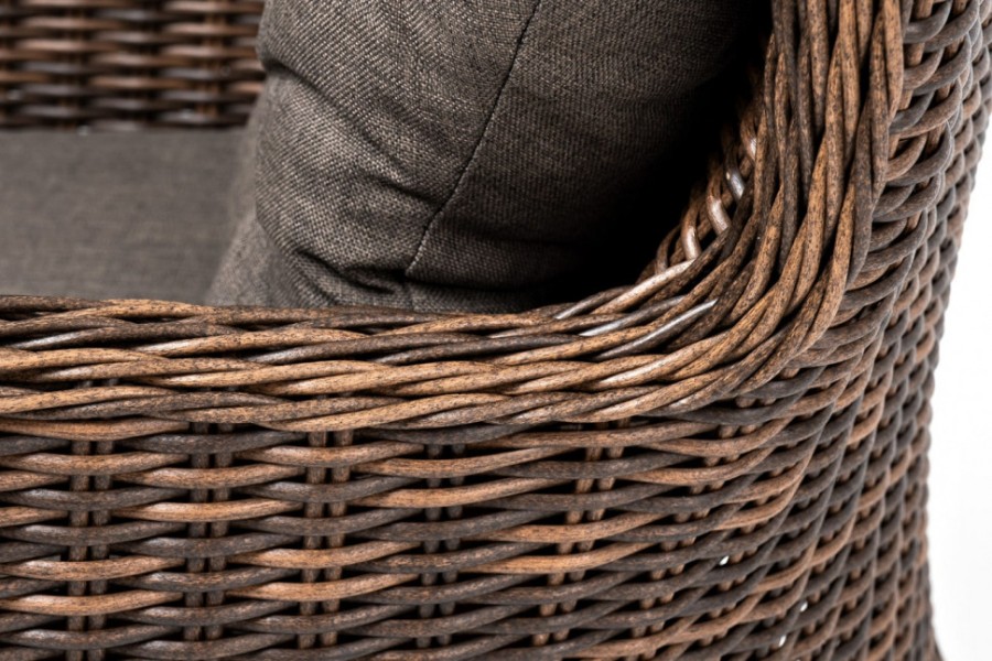 Кресло из искусственного ротанга Алиса коричневое 4sis