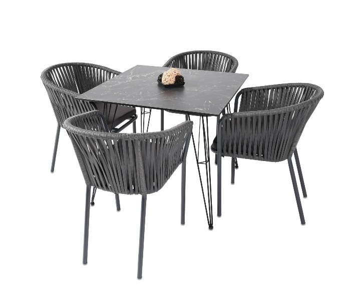 Обеденная группа Бари 4 Grey 4sis