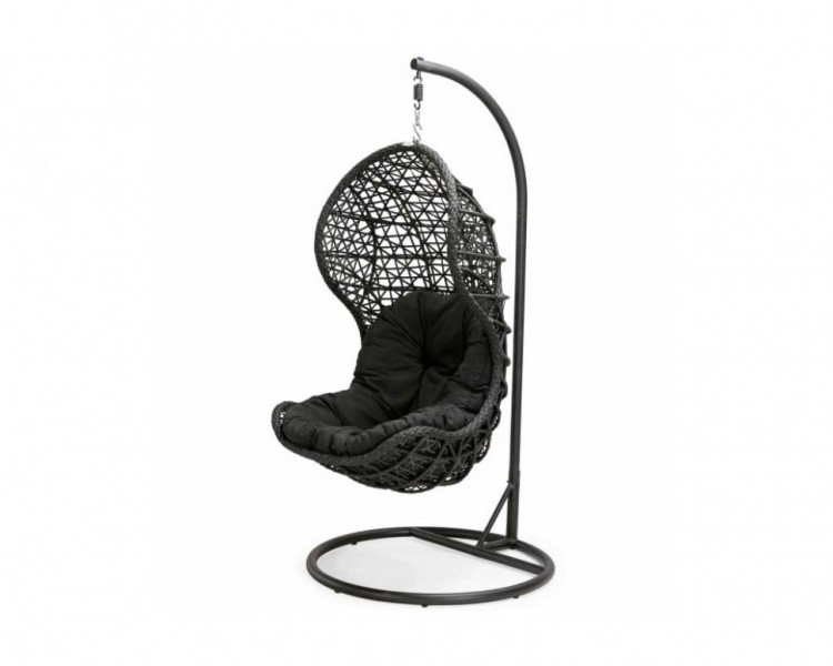 Плетеное подвесное кресло Cand Black Joygarden