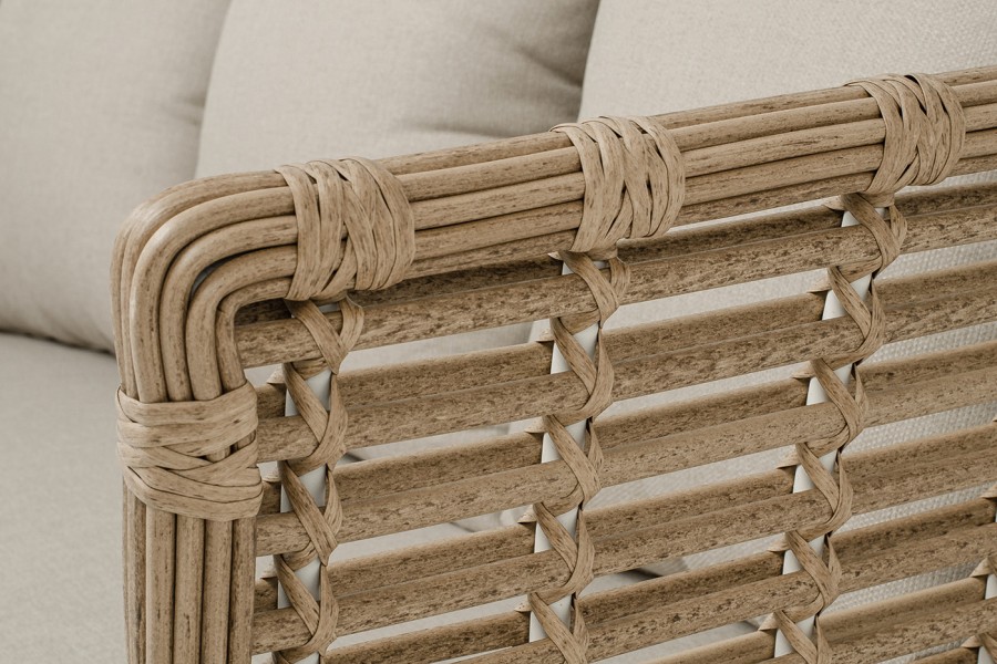 Диван из искусственного ротанга Валенсия, цвет серый 4sis 1