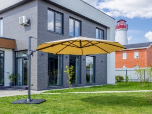 Зонт Sky Royal Family круглый в комплекте с базой, бежевый