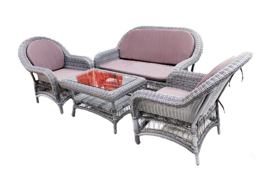 Кофейный комплект мебели CHELSEA 3 серый Aiko