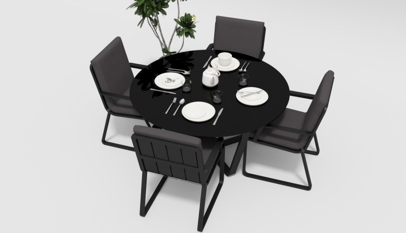 Обеденная группа Primavera-2 антрацит Gardenini