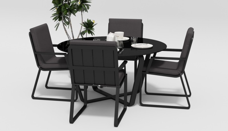 Обеденная группа Primavera-2 антрацит Gardenini